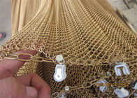 Maglia di alluminio della bobina dei drappi decorativi della maglia metallica dell'apertura di durevolezza in dorato