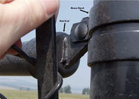 Estremità superiore ricoperta della ferrovia della polvere nera per il recinto del collegamento a catena con 1 5/8&quot; dimensione del filo