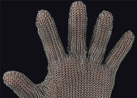 Cinque guanti resistenti tagliati dell'acciaio inossidabile delle dita, guanti di taglio della carne del metallo