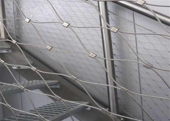 Rete piena di sicurezza della balaustra della scala di 2.0MM esteriore/maglia decorativa interna del cavo
