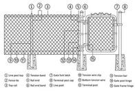 6ft x tessuto d'acciaio del collegamento a catena galvanizzato 100ft con la cimossa Knuckled 11ga 2&quot; X2»